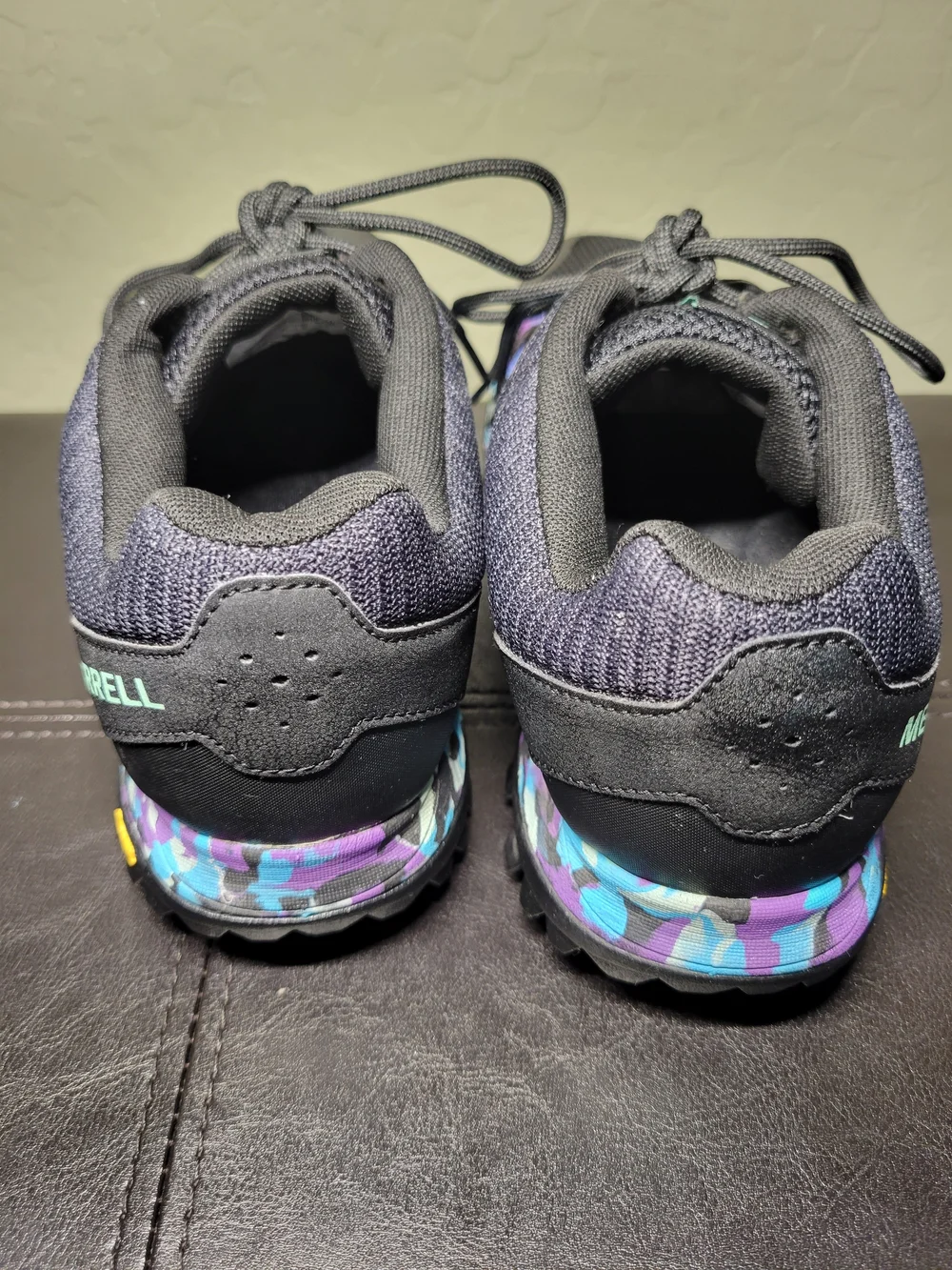 Merrell Antora 2 Women's Black with Blue & Purple Running Shoes Size 10